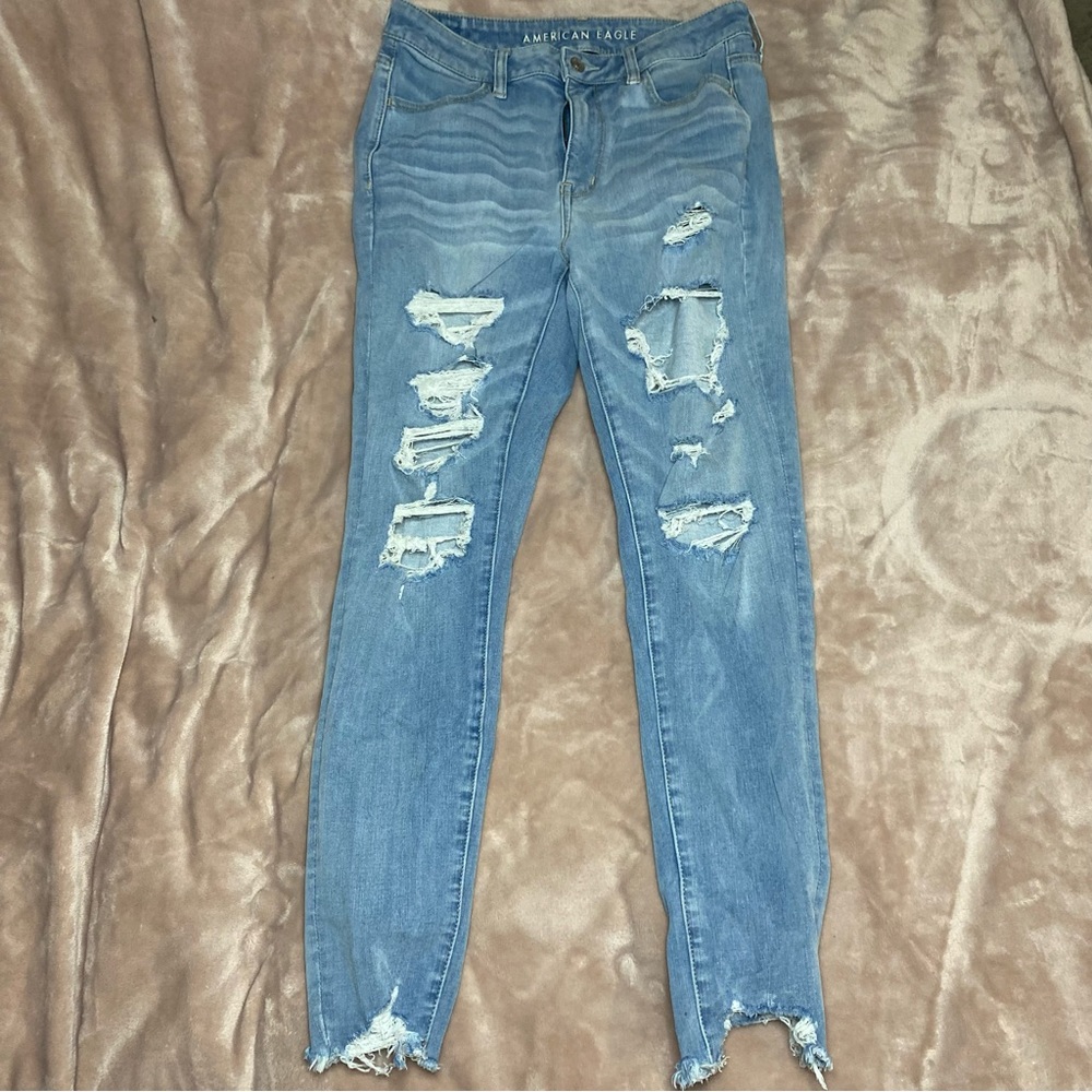 High rise American eagle jegging